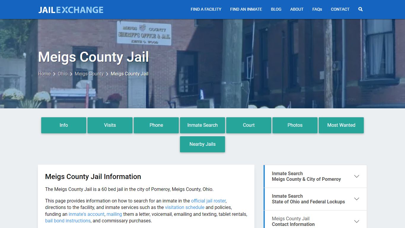 Meigs County Jail, OH Inmate Search, Information - Jail Exchange