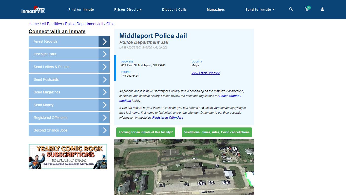 Middleport Police Jail OH - Arrests, Warrants - InmateAid